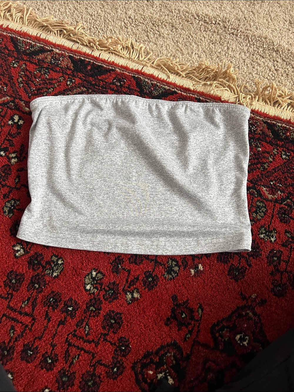 Gray Strapless Tube Top